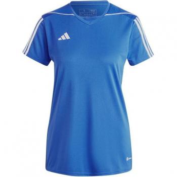 Adidas Tiro 23 Women’s Short‑Sleeve Team Shirt – Royal Blue with White Accents, Size L