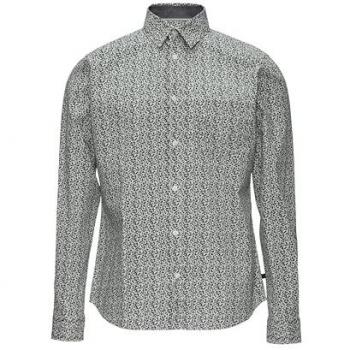 S.Oliver Langarmhemd Slim Fit: Gemustertes Hemd mit Kentkragen