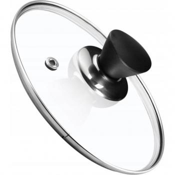 Matte Black Handle 18 cm Glass Kitchen Lid – KADAX