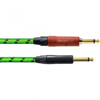 Cable Cordial Blacklight 3 m PP-SILENT jack 6,3 mm verde