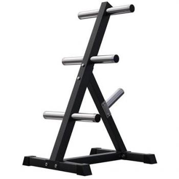 Soporte de discos de pesas olímpicos Gorilla Sports negro diámetro 50/51 mm