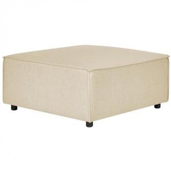 Square Ottoman with Black Legs