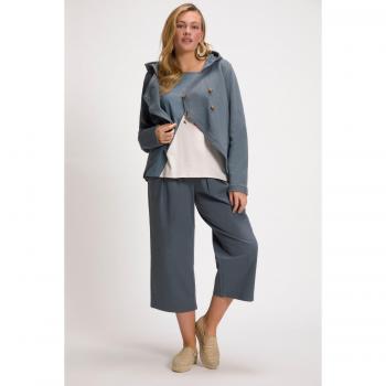 Felpa con cappuccio in cotone tinto con minerali, Donna, Grigio, Taglia: 48/50