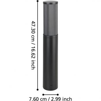 EGLO Außenleuchte Salle, 46,5 cm, schwarz, ohne Leuchtmittel