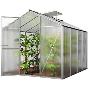 Dual‑Pane 192 × 256 cm Greenhouse, 6 mm Thick Sheet, No Add‑Ons