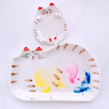 Kawaii Kitten Art Supplies Ceramic Dish