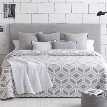 Jacquard Reversible Campello – Colcha Gris 135 cm, verano