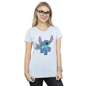 Hypnotic Stitch Cotton Top – Disney Women's Grey