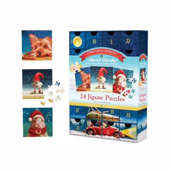 Adventskalender Puzzle: Lustige Weihnachts-Tiere