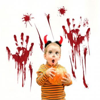 Vinilo decorativo de miedo para puertas