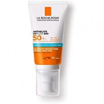 La Roche-Posay Anthelios UVMune 400 Crème Solaire SPF50+ Visage Hydratante Très Haute Protection Sans Parfum, 50ml