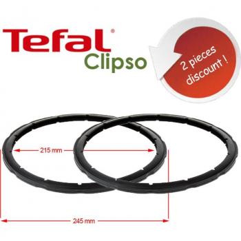 SEB Tefal Clipso Pressure Cooker Sealing Ring (2 Pack, 4-5-6 Liters)