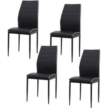 Polsterstuhl Madison für das Esszimmer – 4er Schwarz‑Set