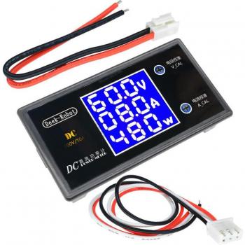 Kzq Analyseur électrique DC 0-100 V 10 A, écran numérique, testeur wattmètre 12/24/36 V 1000 W