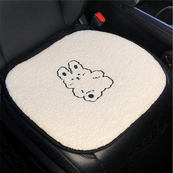2022 Cute Lamb Wool Car Seat Cushion Set