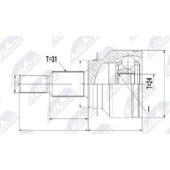 Juego de juntas para árbol de transmisión NTY NPZ-MZ-055