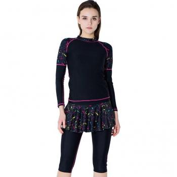 Novedad Bañador Burkini de Dos Piezas con Falda Larga
