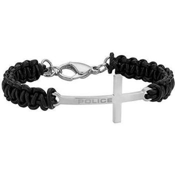 Pulsera de Cuero Police Hombre PJ26265BLS.01 19 cm