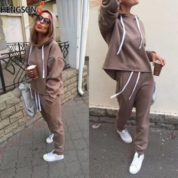 Two-Piece Hooded Sweatshirt and Pants Set
