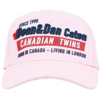 Dsquared2 Pink Baseball Cap – Unisex One Size, Embroidered Design with Buckle