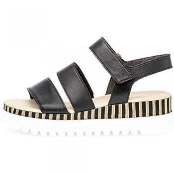 Gabor Damen Sandalen, Frauen Plateau-Sandalette, Best Fitting, dicke Sohle, bequem, schwarz, 39 EU