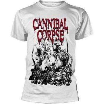 Cannibal Corpse Unisex Pile Of Skulls T-Shirt M Blanc