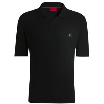Schwarzes Shiplom Polo in Regular Fit – Herren S