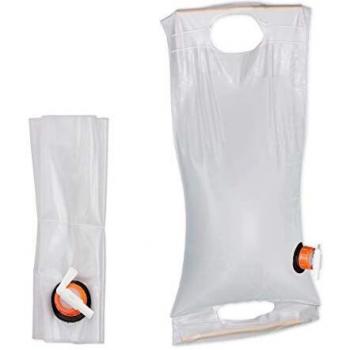 Sac d'eau pliable RELAXDAYS 10 L, Transparent, Jerrycan, Jerrycane, Bidon, eau, robinet, bouchon, camping, PVC