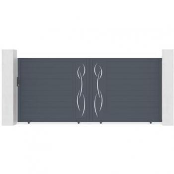 Portail Coulissant Casanoov LIFE 4 m – Gris Anthracite avec motorisation TANKER C600