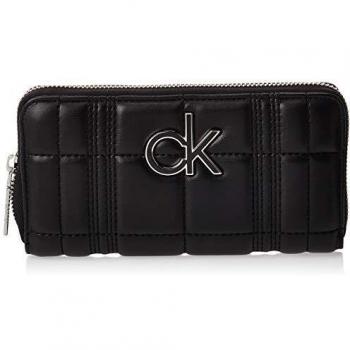 Calvin Klein Damen Re-lock Lrg Ziparound Q Umhängetasche, Schwarz