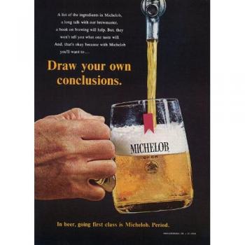 Michelob Cerveza con Arte Impreso