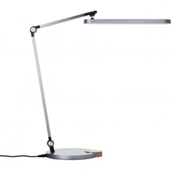 Brilliant Officehero LED Schreibtischlampe, Wireless Charging, 1000 Lumen, dimmbar, CCT, grau