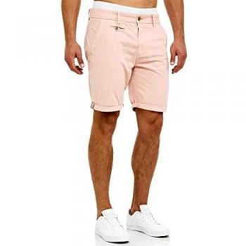 Kurzhose Männer Indicode – Bermuda Chinos mit fünf Taschen und Gürtel