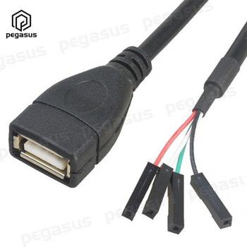 30CM 4-Pin Hauptplatine Weiblich zu USB 2.0 Männlich/Weiblich DuPont Verlängerungskabel