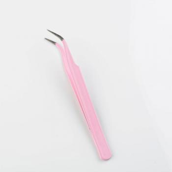 1pcs Stainless Steel Pink Eyelash Extension Tweezer