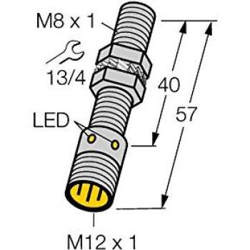 Turck BI2UEGT08AP6XH1 PNP-Induktiver Sensor bündig Schließer
