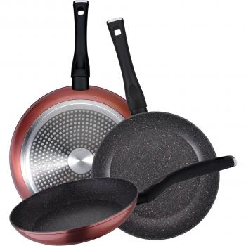 Pack casserole SAN IGNACIO 3 tailles – aluminium forgé (20/24/28 cm)