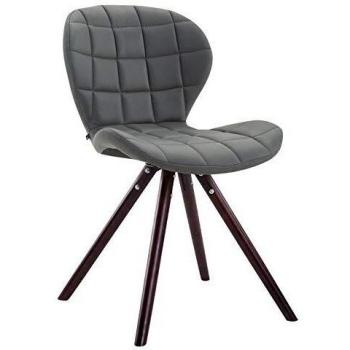 Dossier de salon Alyssa – assise 43 cm, similicuir gris