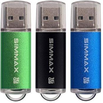 Pendrive 16GB Verde Nero Blu SIMMAX