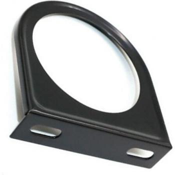 Single Hole Iron Gauge Bracket Black
