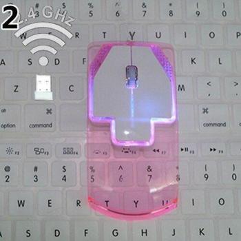 Ratón óptico transparente inalámbrico 2.4GHz
