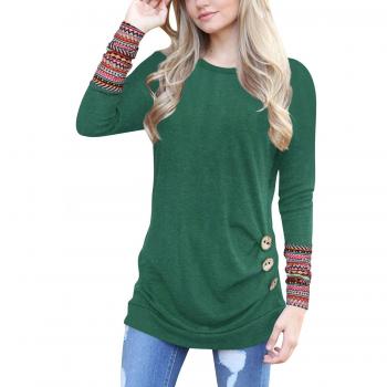 Hownew-X Damen Oberteile Langarm Elegant Rundhals Pullover (EU42-44/XL, Grün)