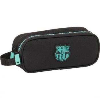 Trousse scolaire à deux poches SAFTA Barcelona – Noir