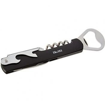 Aluminum Wine Bottle Opener IBILI 784700 – 14×3×1 cm (Black)