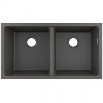 Évier double Hansgrohe 43434290 820 x 450 mm, gris pierre