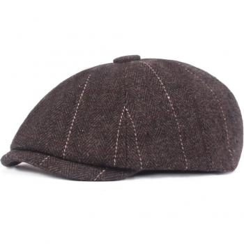 HanXi Men's Winter Wool Painter Cap