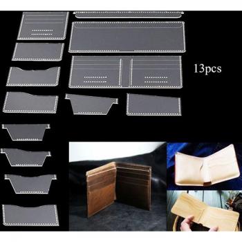 DIY Leather Wallet Pattern Template Set