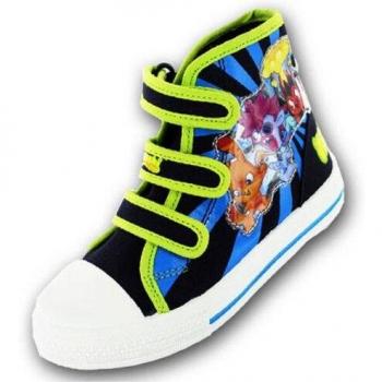 Kids Black Moshi Monsters Cartoon Canvas Trainer Boots – UK Size 8