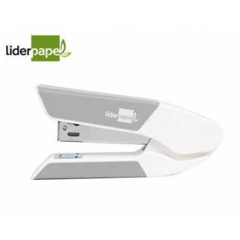 Grapadora Liderpapel con regalo de extraegrapas y caja de 1000 grapas 26/6 capacidad 20h color gris