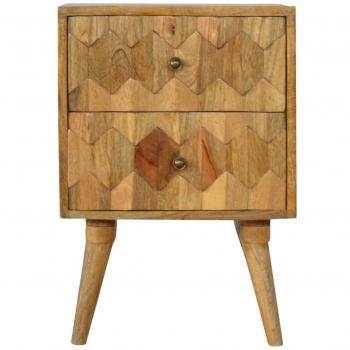 Pineapple‑Carve One‑Size 2‑Drawer Nightstand – That Home Shop
